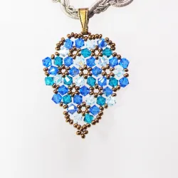 Pendant 30cm - Marissa Grapes-Khaki Braid - Pendant 30cm - Laiton bronze